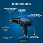 Bosch GSB 183-LI Kit (1 Battery)